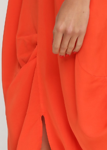 Оранжевое кэжуал платье оверсайз Lady M однотонное