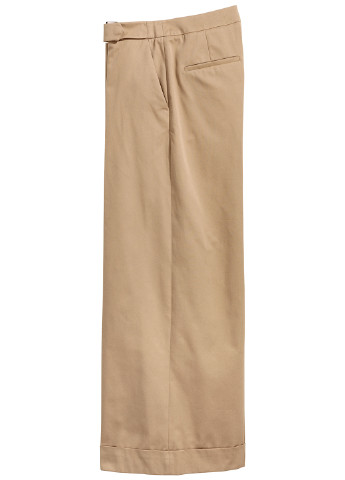 Бежевые кэжуал демисезонные со средней талией брюки H&M