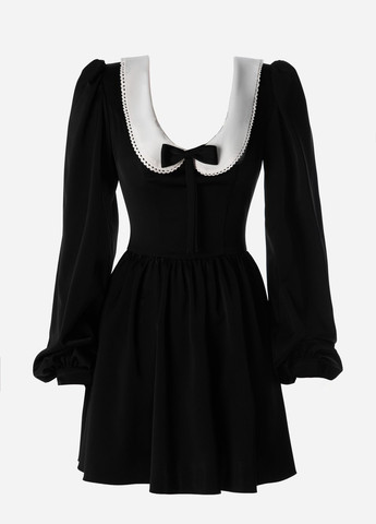 Черное кэжуал платье клеш Gepur однотонное