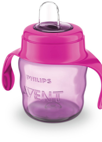 Чашка с мягким носиком и ручками philips 6 мес + розовая (scf551/03) (200 мл) Avent 8710103854364 (256012122)