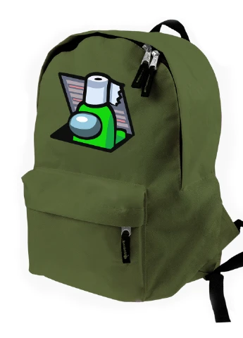 Детский рюкзак Амонг Ас Зелений (Among Us Green) (9263-2592) MobiPrint (217075110)