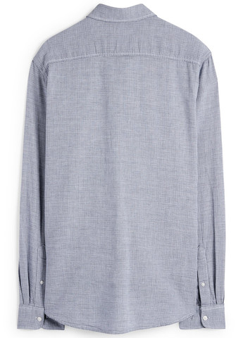 Синяя кэжуал рубашка однотонная C&A