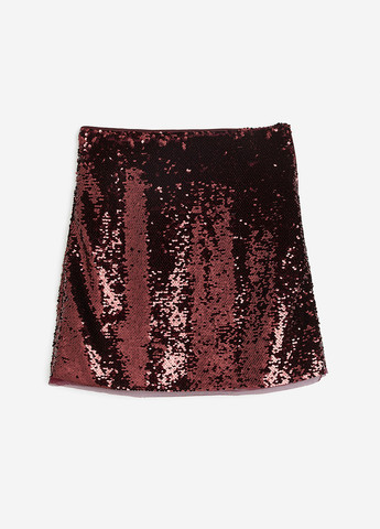 Бордовая праздничный однотонная юбка H&M
