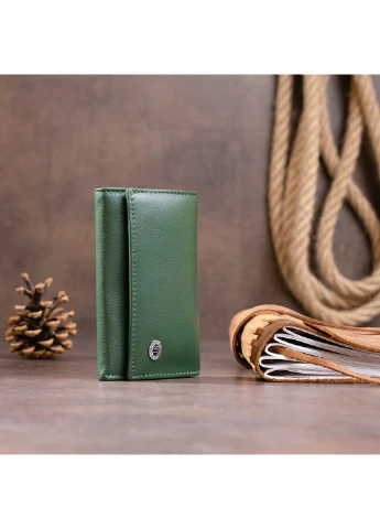 Жіночий шкіряний гаманець-ключниця 12,3х7,3х1 см st leather (252128694)