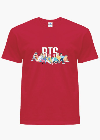 Червона демісезонна футболка дитяча бтс (bts) (9224-1061) MobiPrint