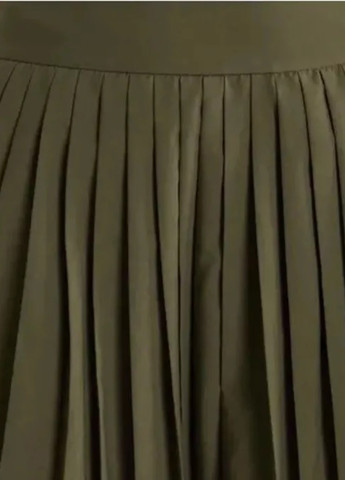 Оливковая (хаки) кэжуал однотонная юбка Boden плиссе, клешированная