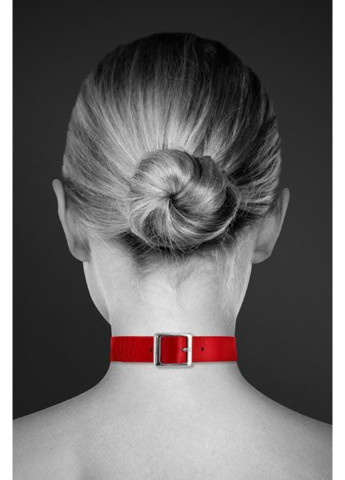 Чокер з кільцем для повідця - FETISH Red, екошкіра Bijoux Pour Toi (255247633)