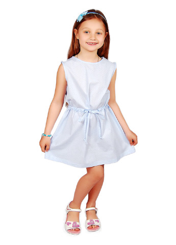 Голубое кэжуал платье короткое Kids Couture