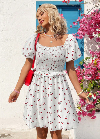 Білий кежуал сукня SHEIN з малюнком