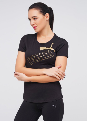 Чорна всесезон футболка Puma