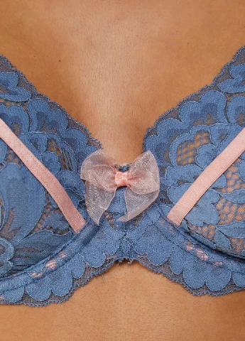 Блакитний бюстгальтер Hunkemoller без кісточок поліамід