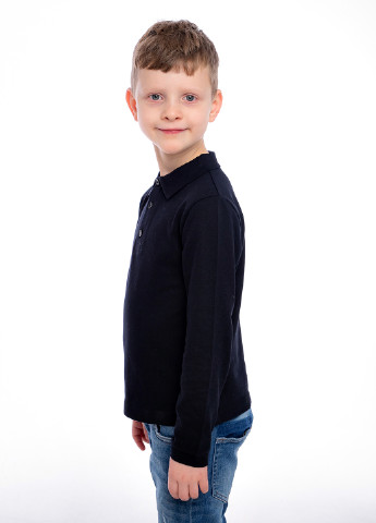 Темно-синяя детская футболка-поло для мальчика Vidoli однотонная