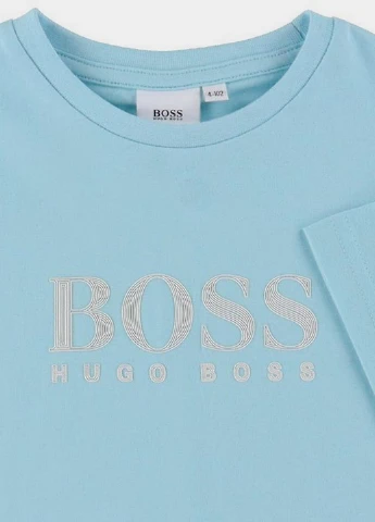 Світло-бірюзова літня футболка Boss