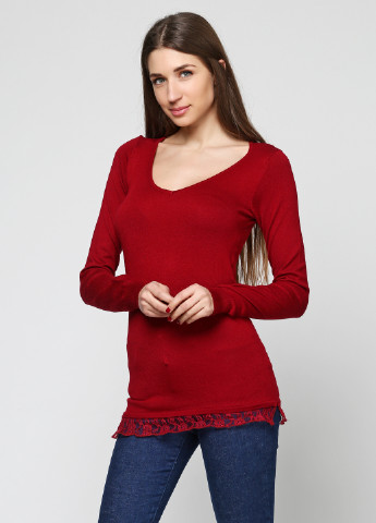 Темно-червоний демісезонний пуловер пуловер Alcott