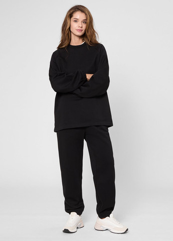 Чорний світшот PRPY однотонний вишивка (366302263)