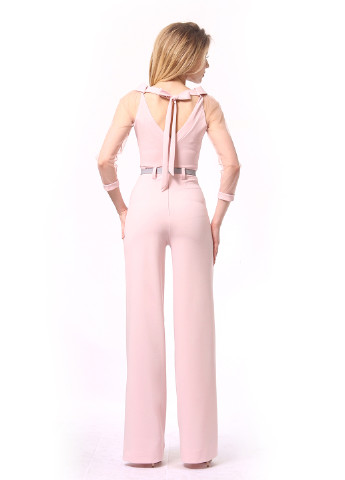 Комбінезон Lila Kass комбінезон-брюки однотонний світло-рожевий кежуал поліестер