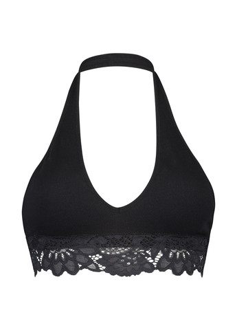 Чёрный топ бюстгальтер Hunkemoller без косточек полиэстер