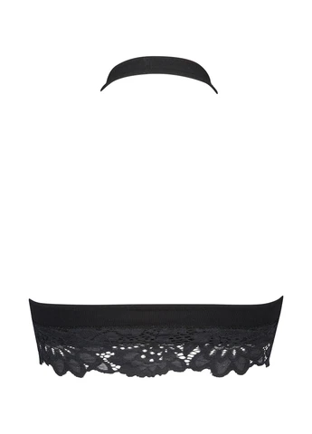 Чёрный топ бюстгальтер Hunkemoller без косточек полиэстер