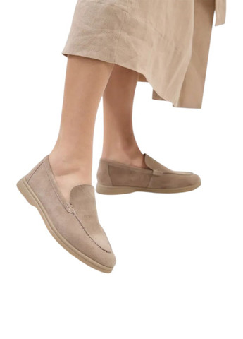 Anna Lucci Туфли лоферы бежевый з натуральная замша, турция — демисезон (361427728)