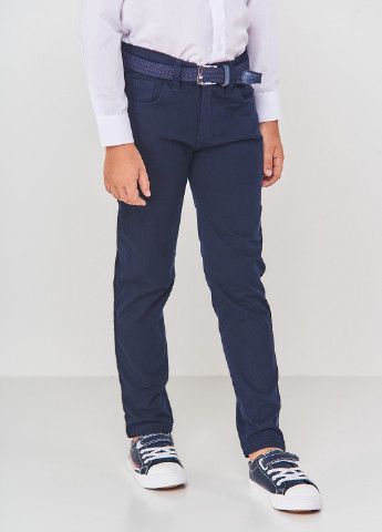 Синие кэжуал демисезонные брюки зауженные Redpolo