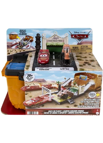 Автотрек Disney Pixar Cars Race & Go Playset Крутые трюки Гонки Радиатор Спрингс (HDN02) Mattel (255665429)