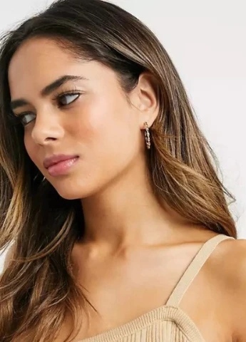 Серьги в наборе (3 пары) полукольца Design золотистые Asos (252404952)
