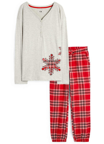 Комбинированная всесезон пижама (лонгслив, брюки) лонгслив + брюки C&A