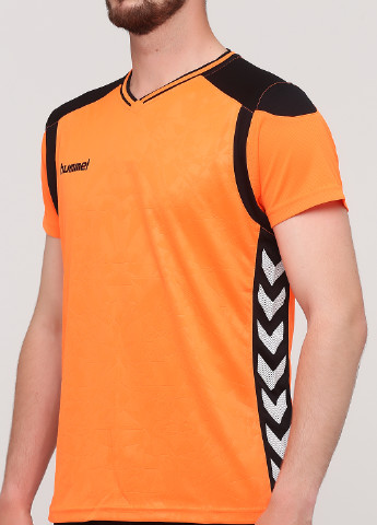 Кислотно-оранжевая футболка Hummel