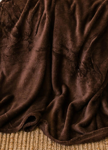 Плед покрывало одеяло травка из микрофибры двуспальный 180х200 см (473646-Prob) Шоколад Unbranded (255878341)