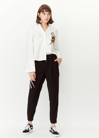 Белая кэжуал рубашка однотонная Only