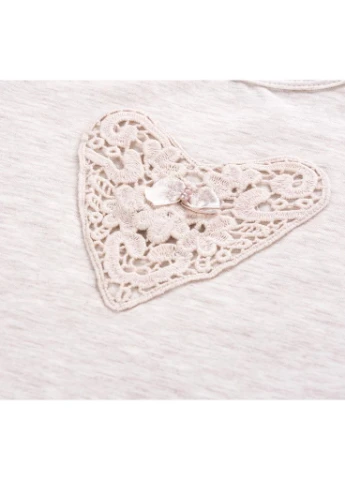 Кофта з мереживним серцем (7883-80G-beige) Breeze (202365604)
