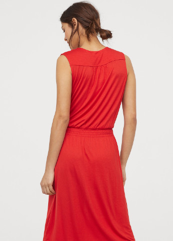 Красное кэжуал платье для кормящих H&M однотонное