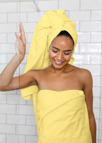 Lovely Svi полотенце махровое банное (хлопок) в подарочном пакете размер: 70 на 140 см жёлтый однотонный желтый производство - Китай