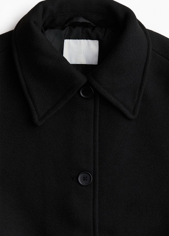 Черное демисезонное Пальто однобортное H&M