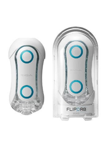 Мастурбатор FLIP ORB - Blue Rush, с изменяемым сжатием, со стимулирующими шариками внутри Tenga (254734501)