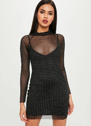 Черное кэжуал платье Missguided однотонное