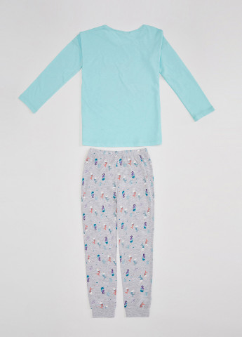 Мятная всесезон пижама лонгслив + брюки DeFacto