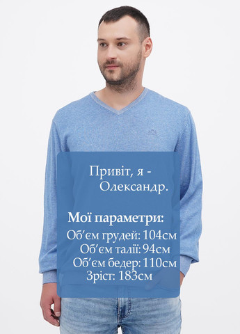 Блакитний демісезонний светр пуловер State of Art