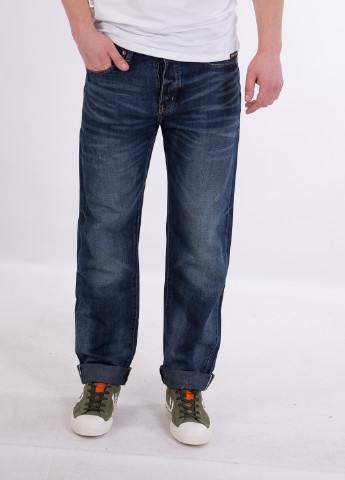 Темно-синие демисезонные прямые джинсы Jack & Jones