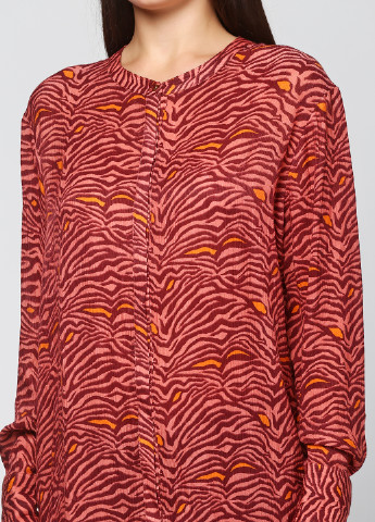 Оранжево-красная демисезонная блуза Minus