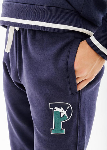 Темно-синие спортивные демисезонные джоггеры брюки Puma