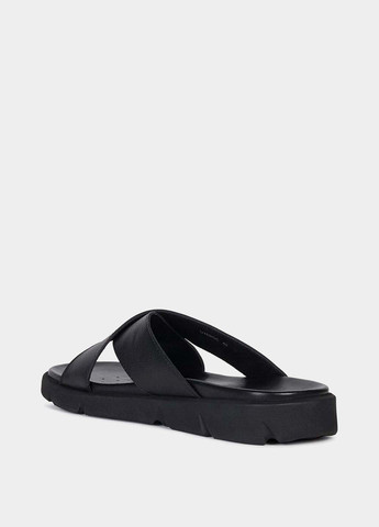 Черные кэжуал шлепанцы Geox