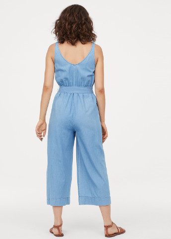 Комбінезон H&M комбінезон-брюки однотонний блакитний кежуал