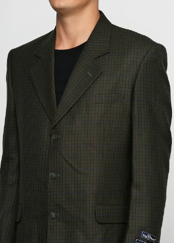 Пиджак Eddy Jacker с длинным рукавом клетка зелёный кэжуал