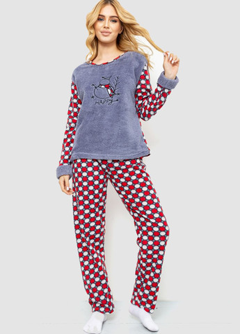 Серая зимняя пижама (свитшот, брюки) Ager