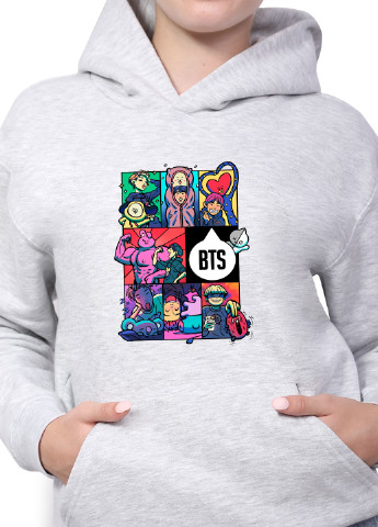Худи для девочек БТС (BTS) Кенгуру детский (9298-1078) MobiPrint (219061033)