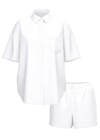 Белая всесезон пижама (рубашка, шортм) рубашка + шорты Victoria's Secret