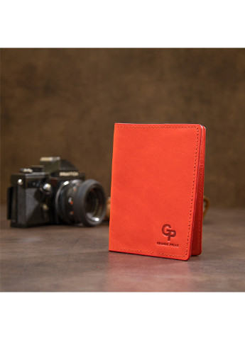 Жіноча шкіряна обкладинка на паспорт 10х13,5х1 см Grande Pelle (252414472)