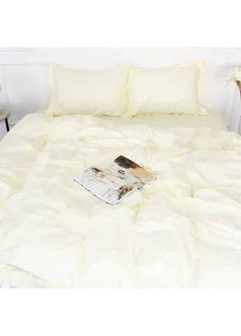 Постільна білизна Satin Stripe 30-0002 Soft Yellow 175х210 двоспальний (2200005247778) Mirson (254073877)