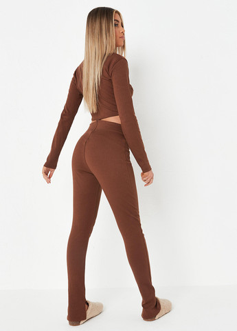 Коричневые демисезонные леггинсы Missguided